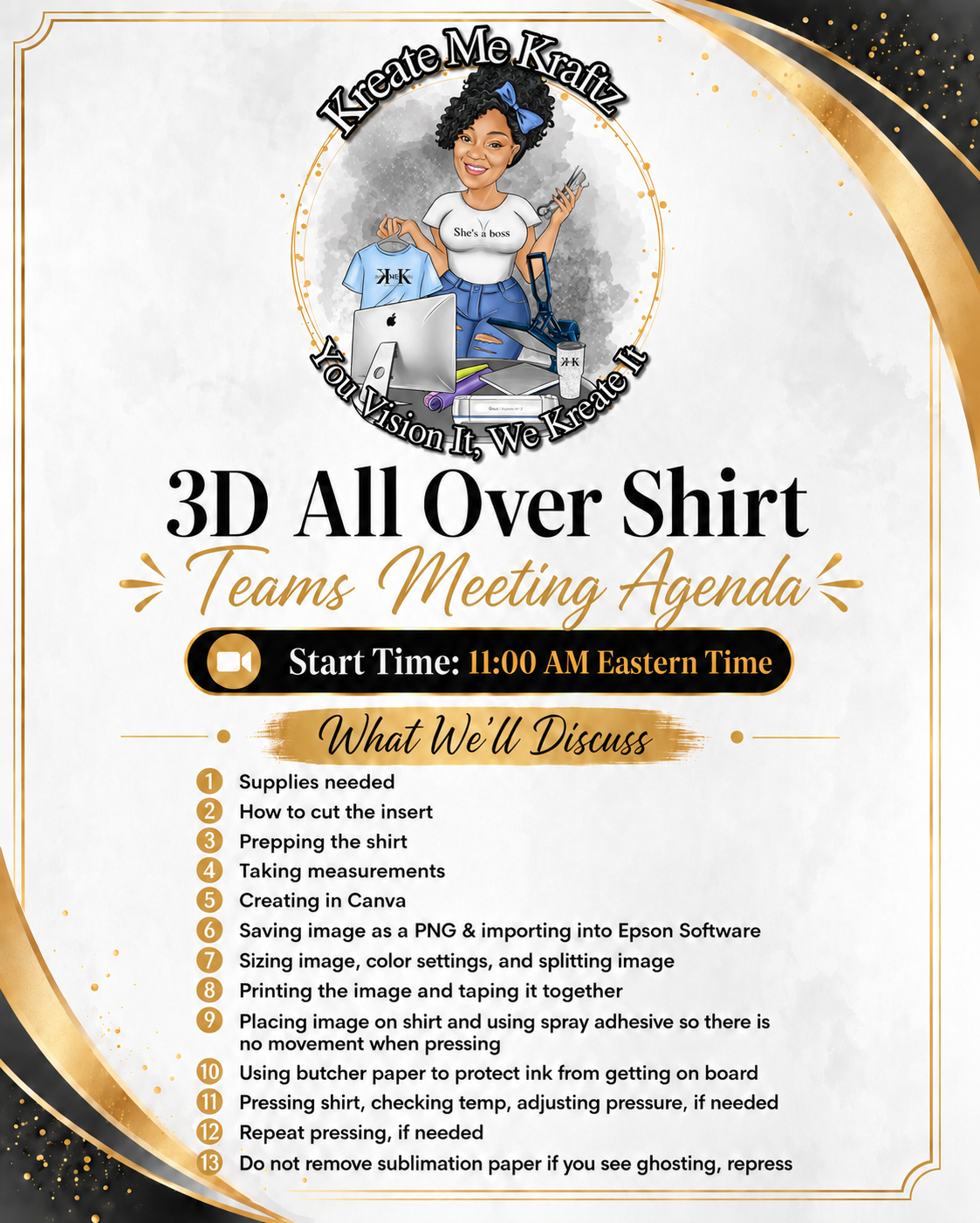 3D/All Over Shirt Class (Aug 1)