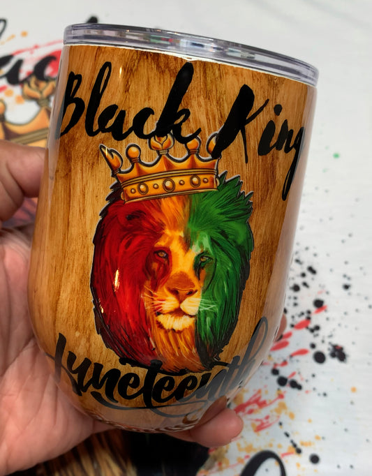 Black King Wood Grain Tumbler